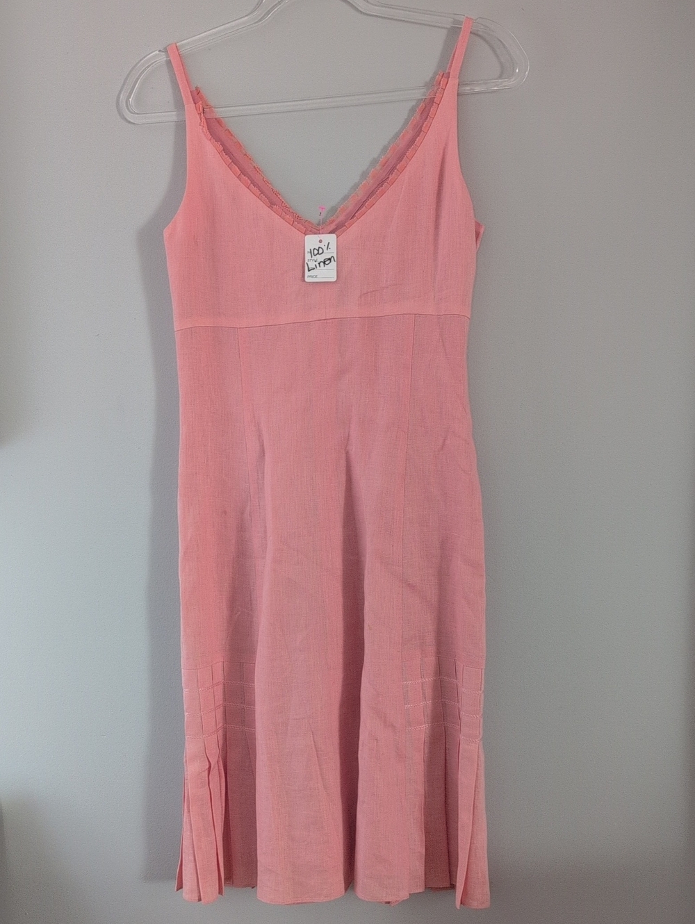 Ann Taylor Pink Lace-Trim Slip Dress Size 2
